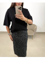 falda tul animal gris