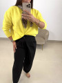 Pantalon pinzas cierre viral negro