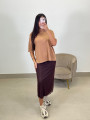 Falda tul basica marron