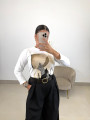 Pantalon ancho cinturon negro
