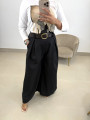Pantalon ancho cinturon negro