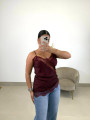 Top lencero asimetrico tinto Top lencero asimetrico tinto