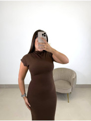 vestido olga marron