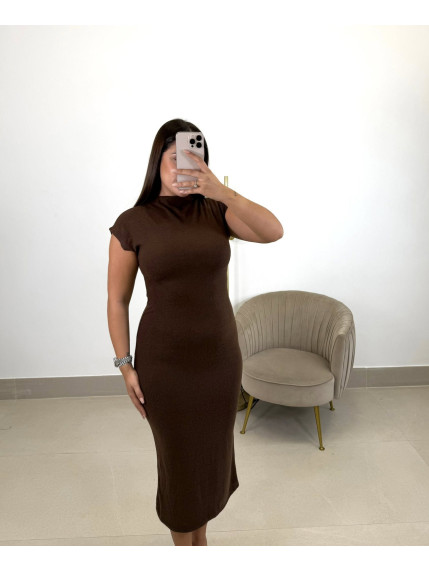 vestido olga marron