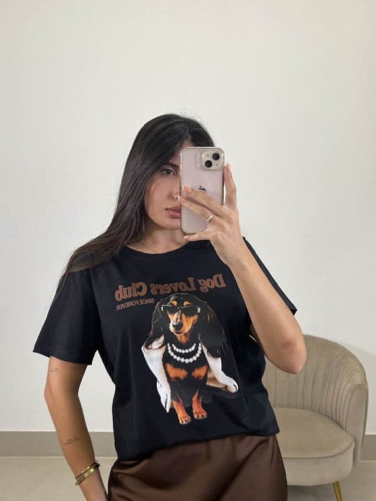 Camiseta dog lovess club negra Camiseta dog lovess club negra