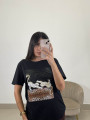 Camiseta estampado cebra negra Camiseta estampado cebra negra