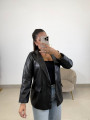 blazer polipiel negra blazer polipiel negra