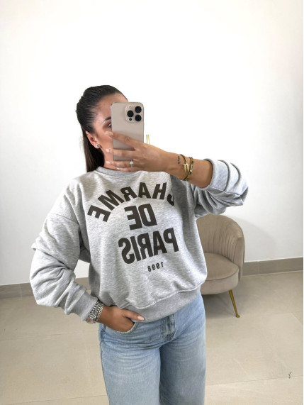 Sudadera Charme de Paris gris