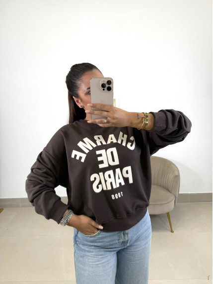 Sudadera Charme de Paris marron