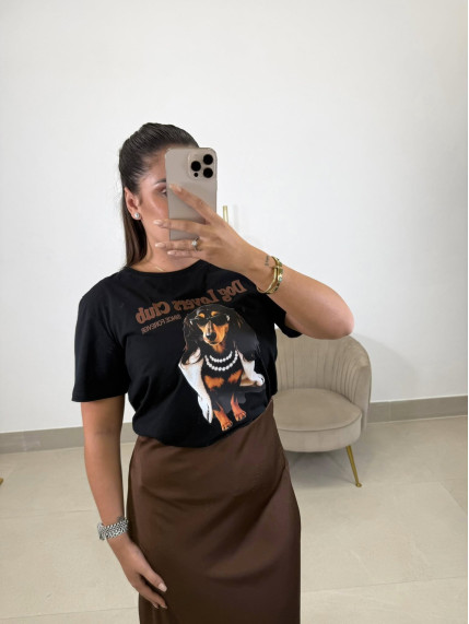 Camiseta dog lovess club negra