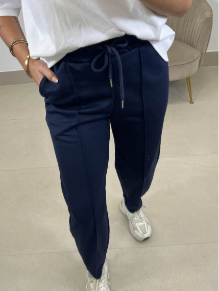 Pantalon felpa balloon azul