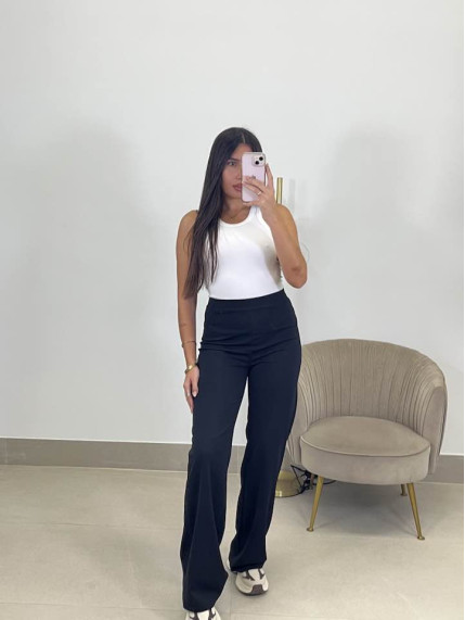 Pantalon basico elastico negro
