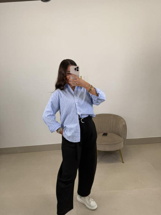 Camisa oxford celeste rayas blancas Camisa oxford celeste rayas blancas
