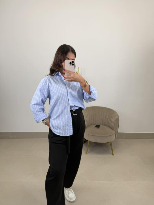 Camisa oxford celeste rayas blancas Camisa oxford celeste rayas blancas