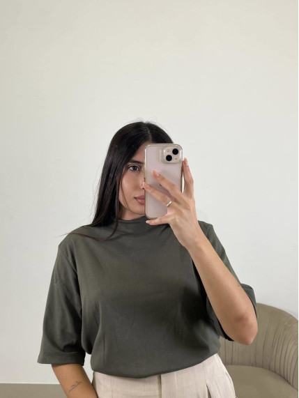 Camiseta oversize verde
