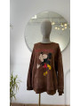 Sudadera Ricecake oisis Mickey marron Sudadera Ricecake oisis Mickey marron