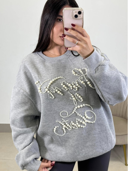 Sudadera Perlas gris