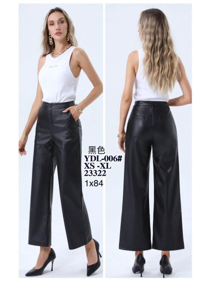 Pantalon polipiel flare negro