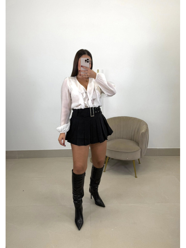 Falda pantalon tablas negra Falda pantalon tablas negra