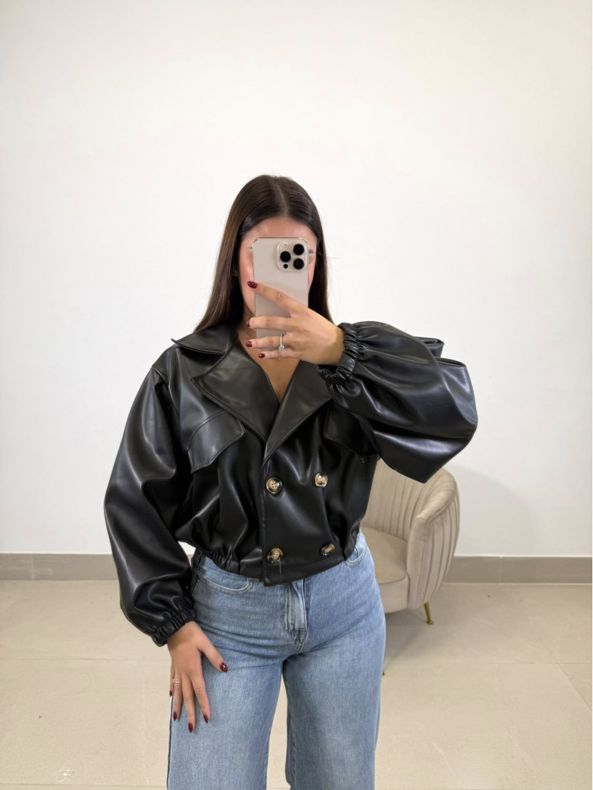 bomber polipiel negra