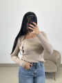 camiseta punto dos en una (rebeca+top) beige camiseta punto dos en una (rebeca+top) beige