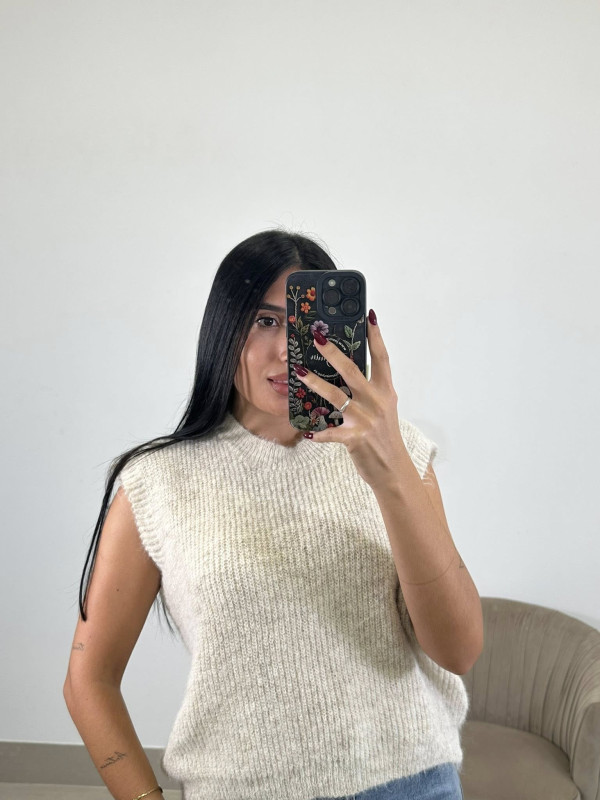 Chaleco lana  beige Chaleco lana  beige