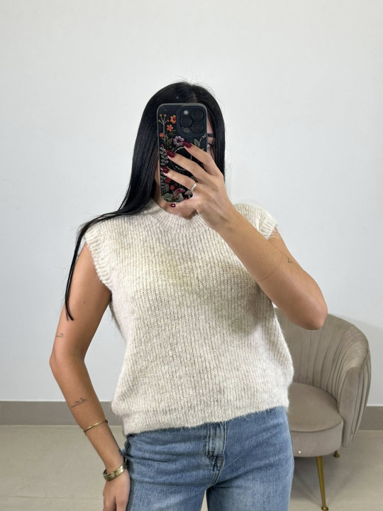Chaleco lana  beige Chaleco lana  beige