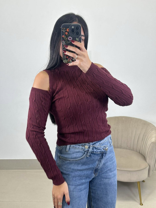 Top hombros cut out tinto Top hombros cut out tinto