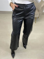Pantalon polipiel flare negro Pantalon polipiel flare negro