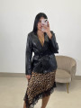 Falda asimetrica encaje leopardo Falda asimetrica encaje leopardo