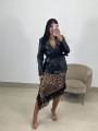 Falda asimetrica encaje leopardo Falda asimetrica encaje leopardo