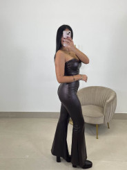 mono polipiel samantha marron