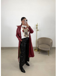 Gabardina polipiel tinto