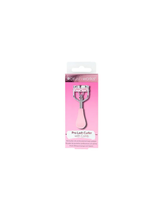 BRUSHWORKS Eyelash Curler With Comb |Rizador de pestañas con peine