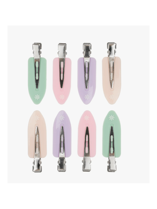 brush works pastel no crease hair clips (8unid)