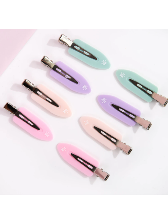 brush works pastel no crease hair clips (8unid)