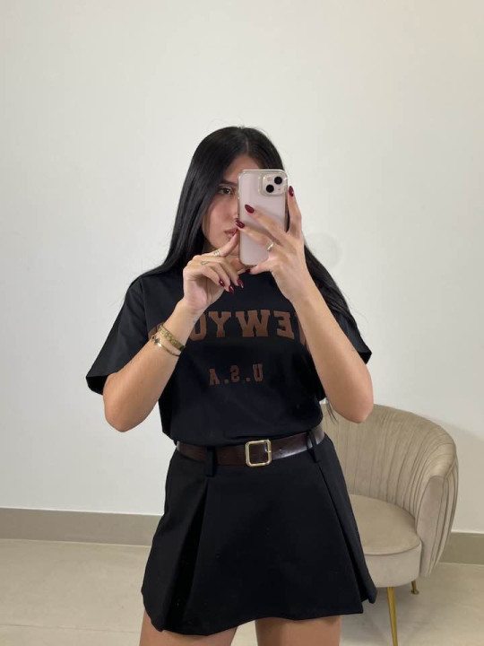 faldapantalon cinturon negro