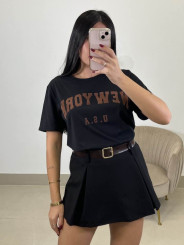 faldapantalon cinturon negro