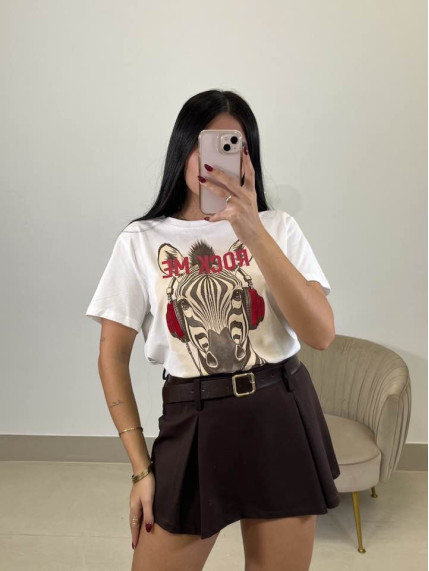 faldapantalon cinturon marron