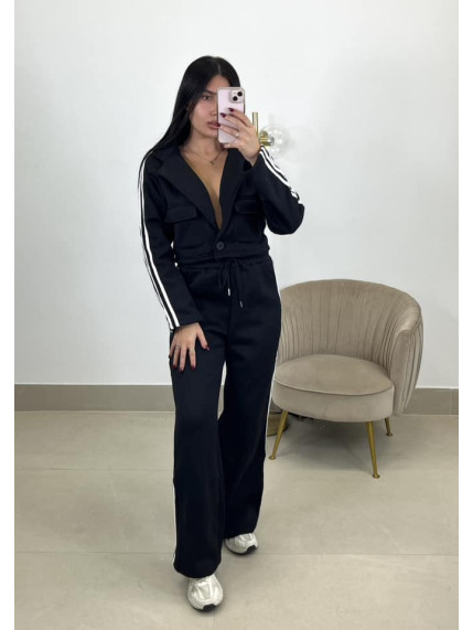 conjunto marieta rayas negro