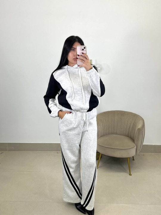 CONJUNTO CHARLOTTE GRIS CLARO