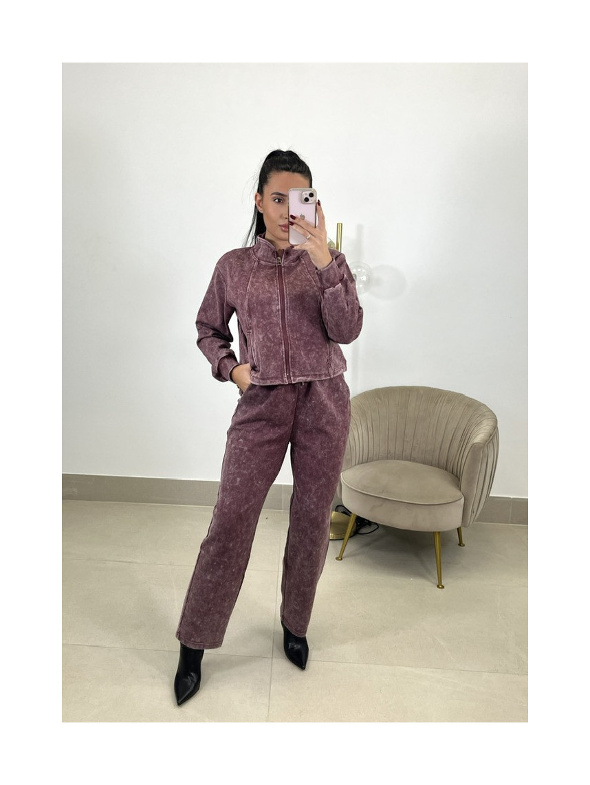 Conjunto desgastado Maria tinto