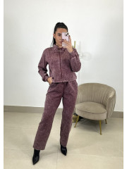 Conjunto desgastado Maria tinto