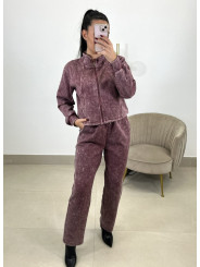 Conjunto desgastado Maria tinto