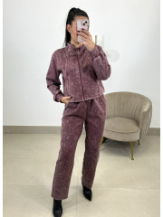 Conjunto desgastado Maria tinto