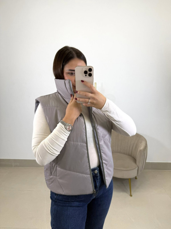 CHALECO ANORAK GRIS