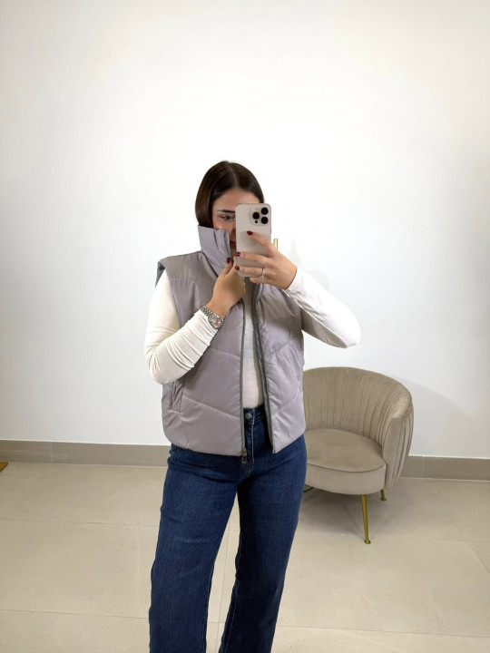 CHALECO ANORAK GRIS