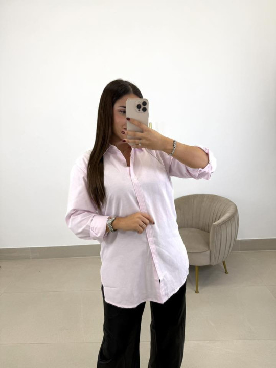 Camisa oxford rosa