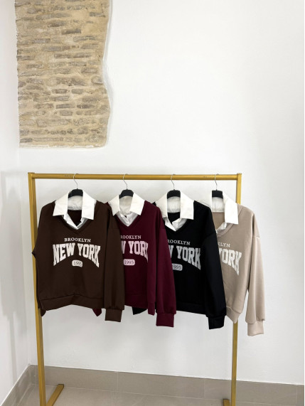 Sudadera combinada brooklyn