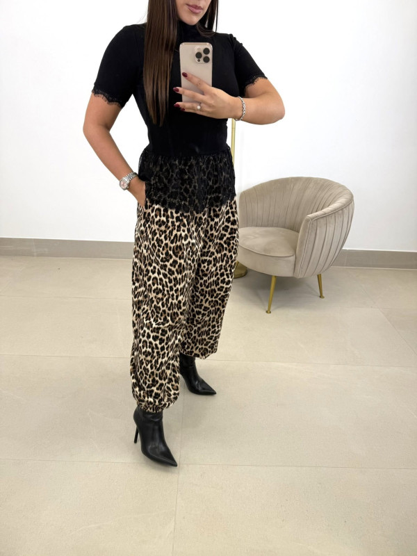 Pantalón ballon leopardo